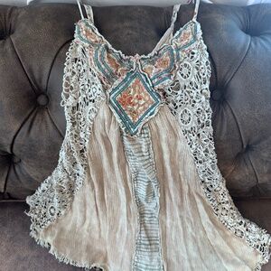 BKE Gimmicks M CAMI with turquoise cami